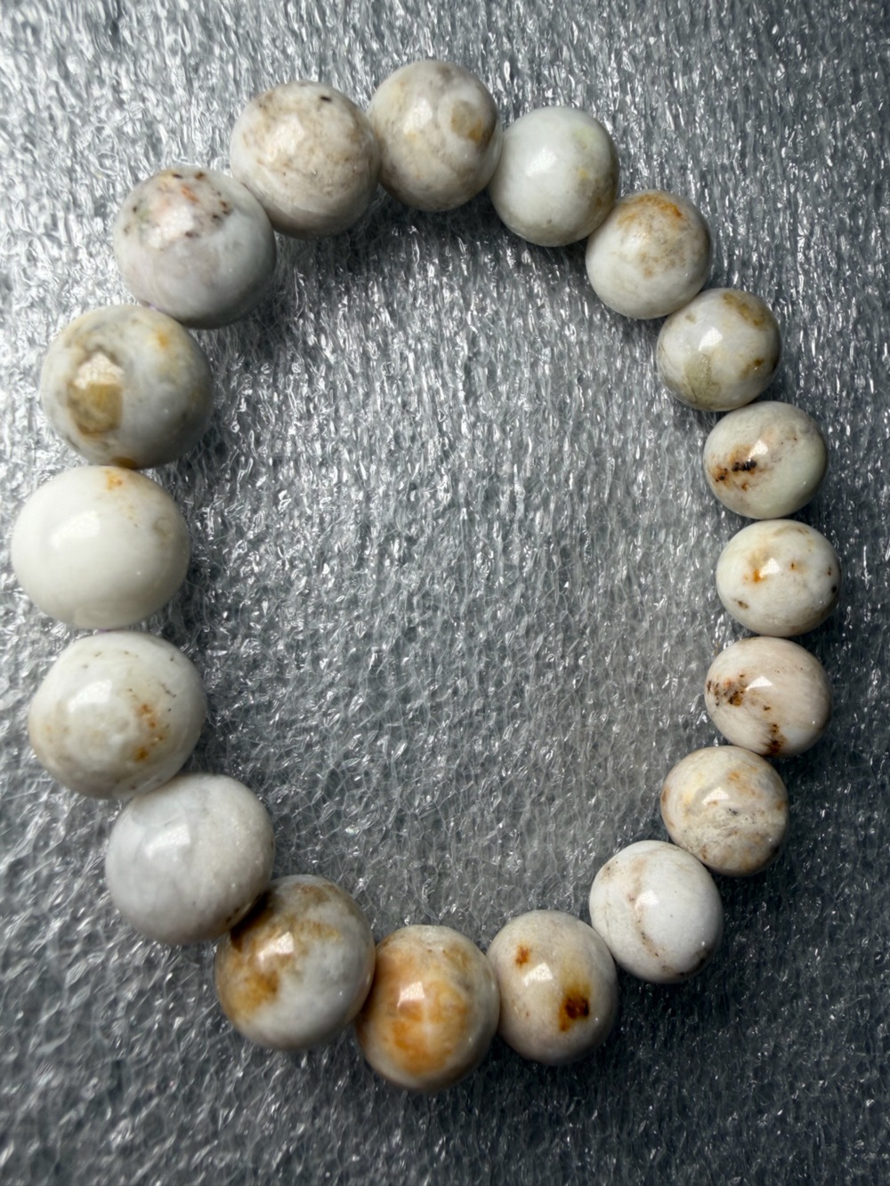 11MM Pale UV Reactive Sodalite Natural Crystal Bracelet